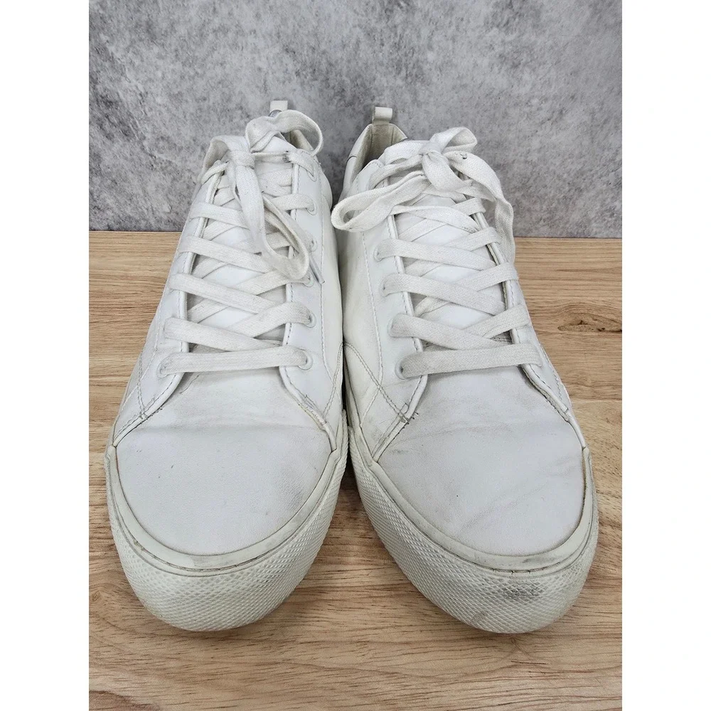 Banana Republic Sneakers Mens 12 White Leather Low Top Casual Shoes 420256-03